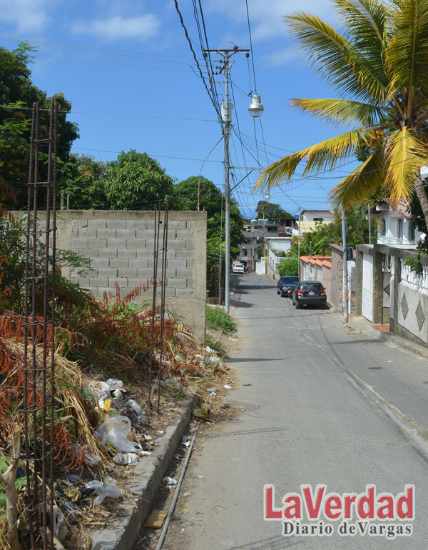 Sin alumbrado público sector bajada de la Miel