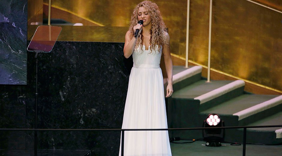 Shakira cantó “Imagine” de John Lennon en la ONU