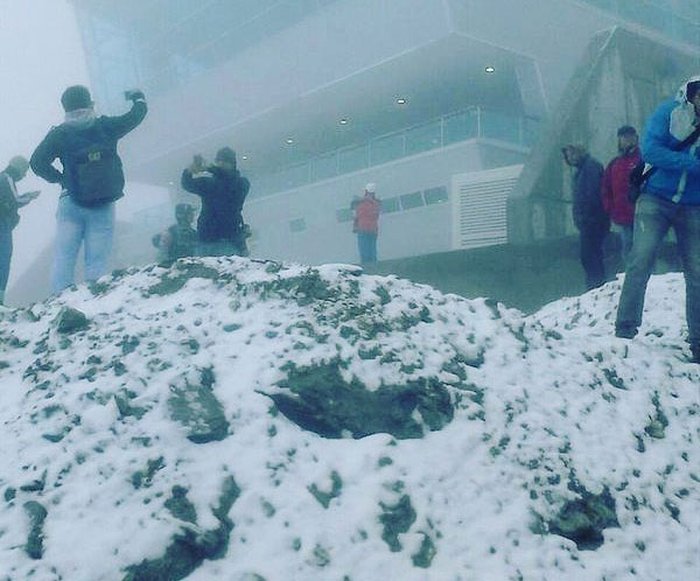 Así nevó en el Pico Espejo de Mérida