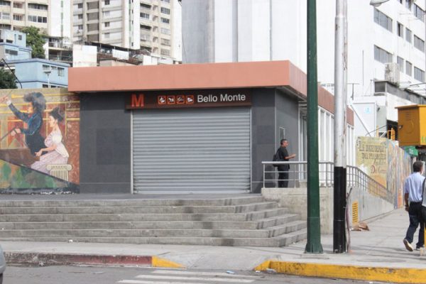 Cierran cinco estaciones del Metro de Caracas