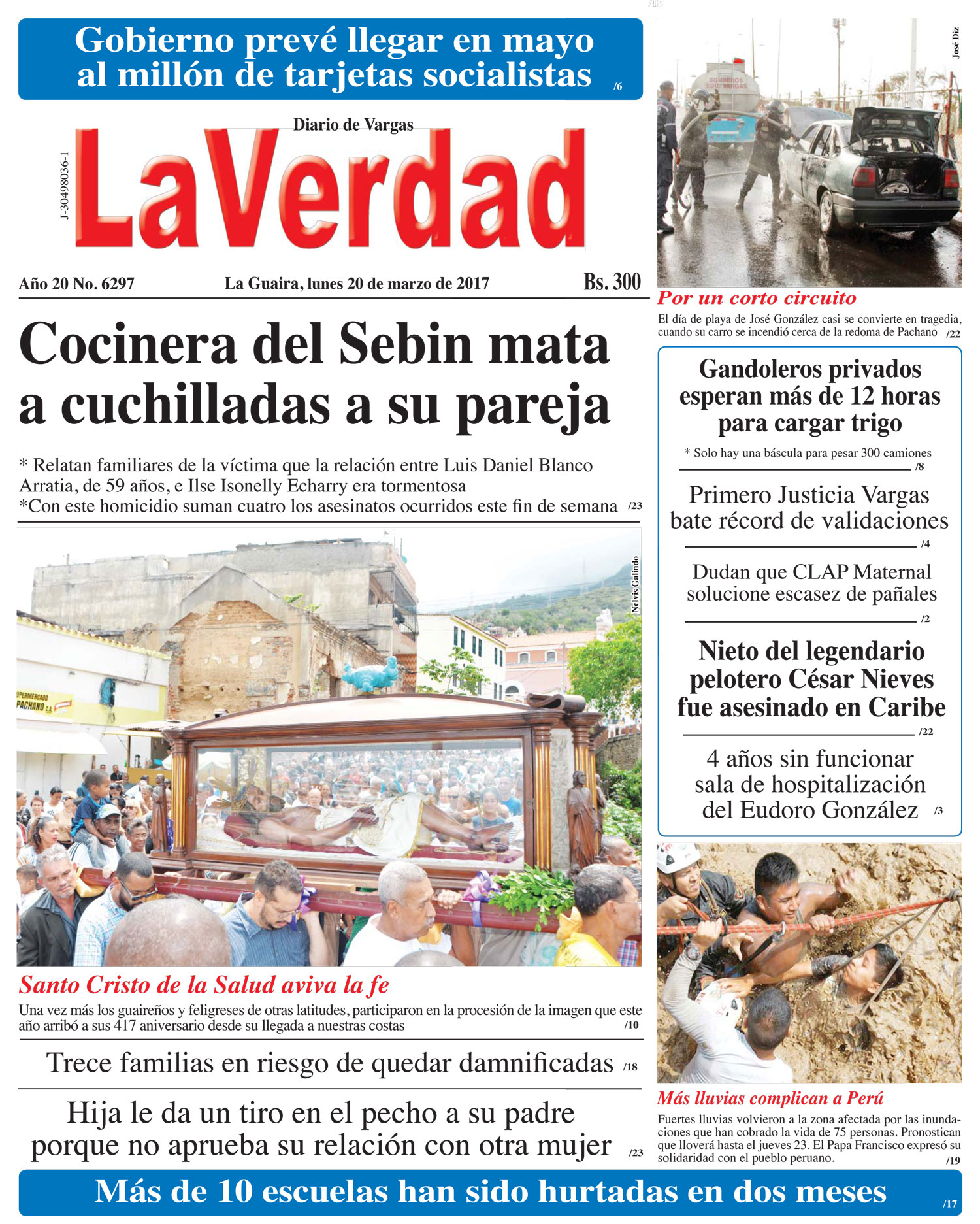 La Guaira, lunes 20 de marzo de 2017 Año 20 No.6297