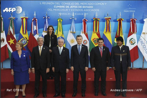 Mercosur llama al Gobierno de Venezuela  a restablecer el orden institucional