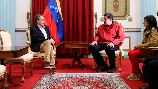 Maduro se reunió con Zapatero en Caracas