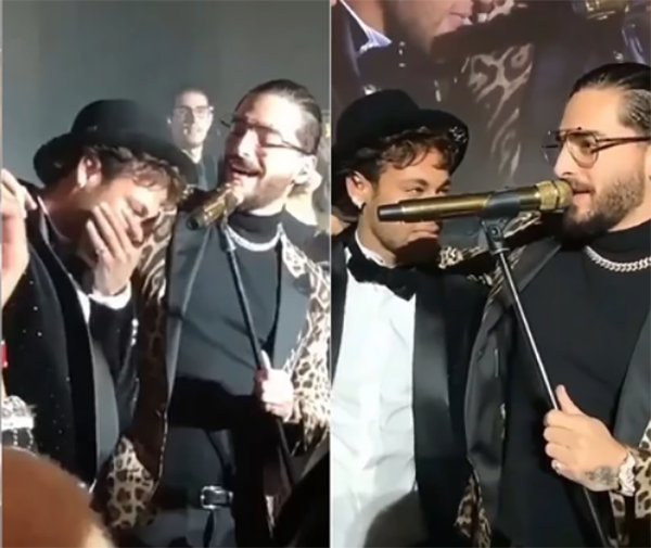 Maluma le cantó cumpleaños a Neymar