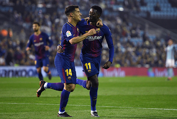 Barcelona rescata su invicto ante Celta