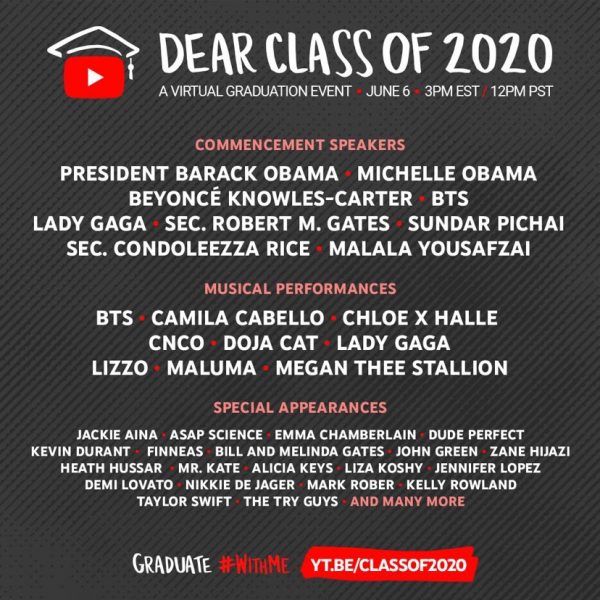 Beyoncé, Jennifer López y Brad Pitt participarán en graduaciones online