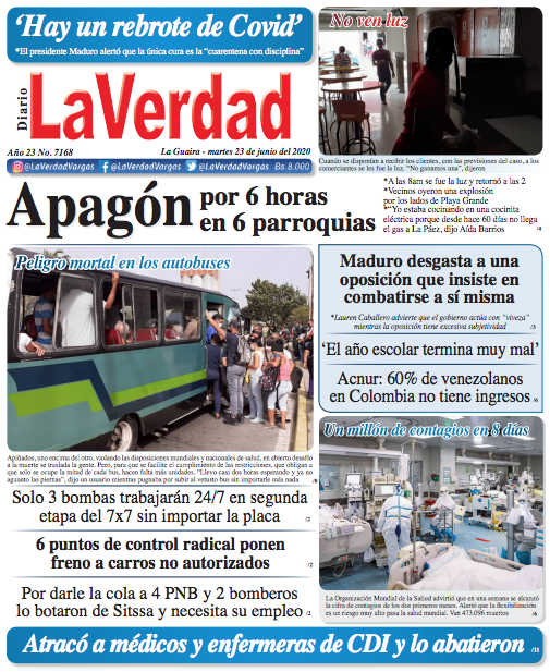 La Guaira, Martes 23 de Junio de 2020. Año 21 Nº7168