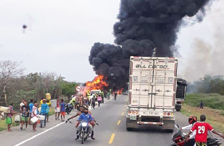 7 muertos y 45 heridos  tras explosión de cisterna  en Barranquilla
