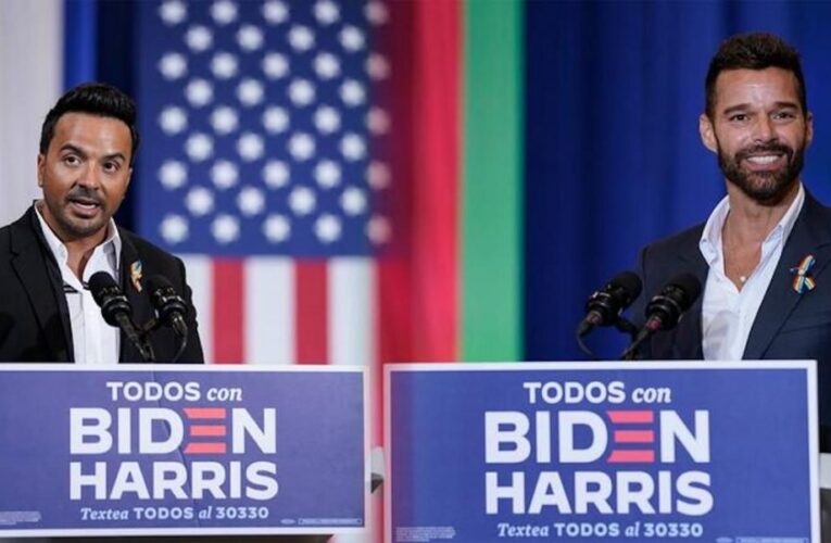Ricky Martin y Luis Fonsi piden apoyar a Biden
