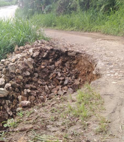 Vias agrícolas de Carayaca colapsan por lluvias