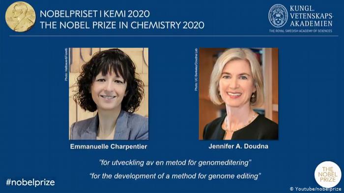 Dos mujeres ganan el Nobel de Química
