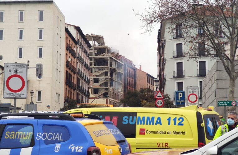 2 muertos deja explosión en edificio en Madrid