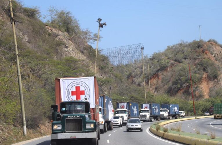 Llegaron 22 toneladas de ayuda humanitaria de la Cruz Roja