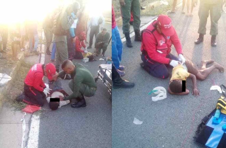 Dos niños fueron arrollados cuando volaban papagayo