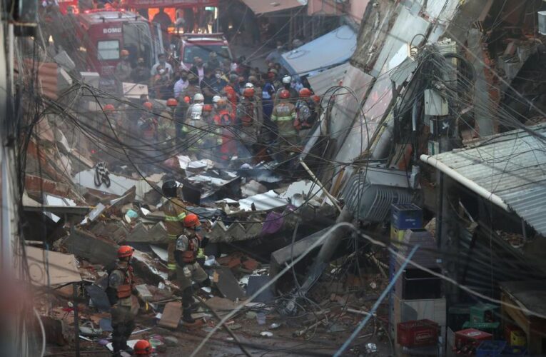 Se desplomó edificio de 4 pisos en Río de Janeiro