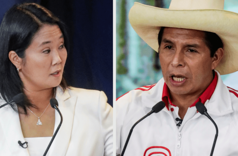 Castillo aventaja a Fujimori con el 96% de las actas procesadas