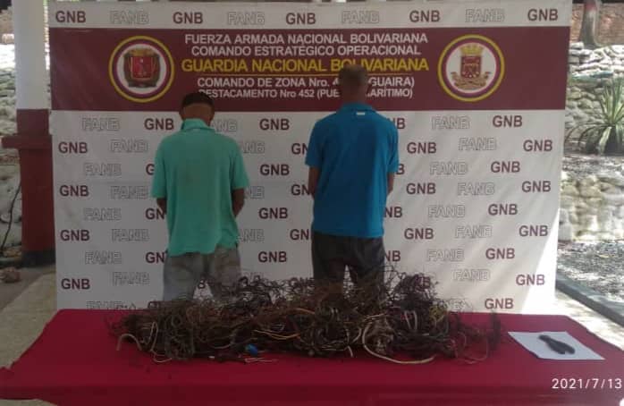 Hurtaban cables en La Veguita cuando los atrapó la GNB
