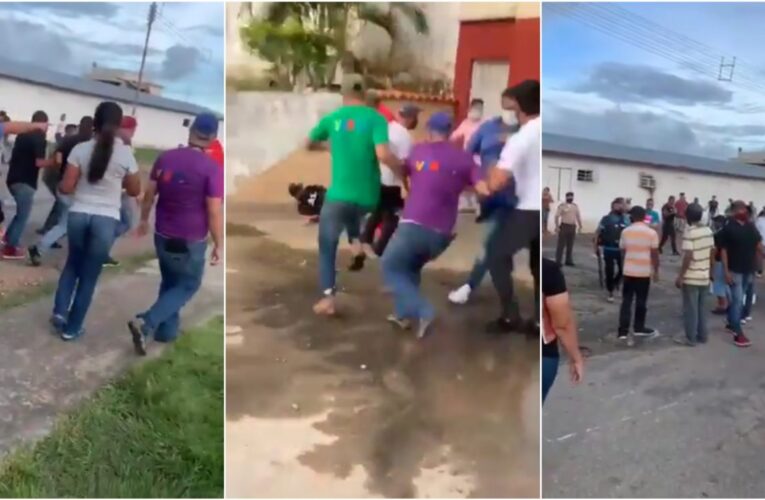 Oficialistas se enfrentaron a golpes en Barinas
