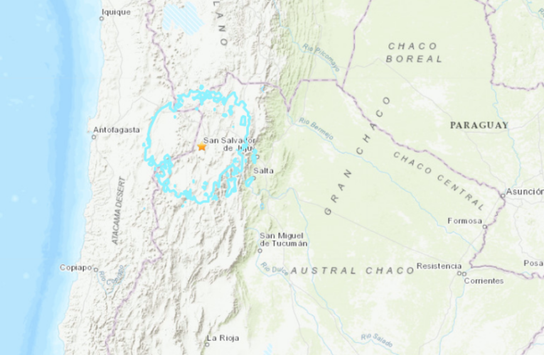 Sismo de 6,2 en frontera Argentina-Chile