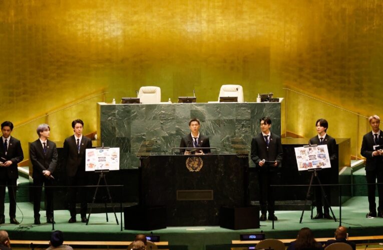 El grupo surcoreano BTS llevó un mensaje para la juventud a la ONU