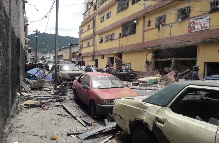 10 heridos por explosión de bombona en Caracas