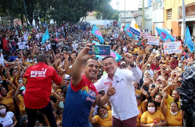 Psuvistas dieron respaldo a la dupla Terán-Suárez en Maiquetía y Carayaca