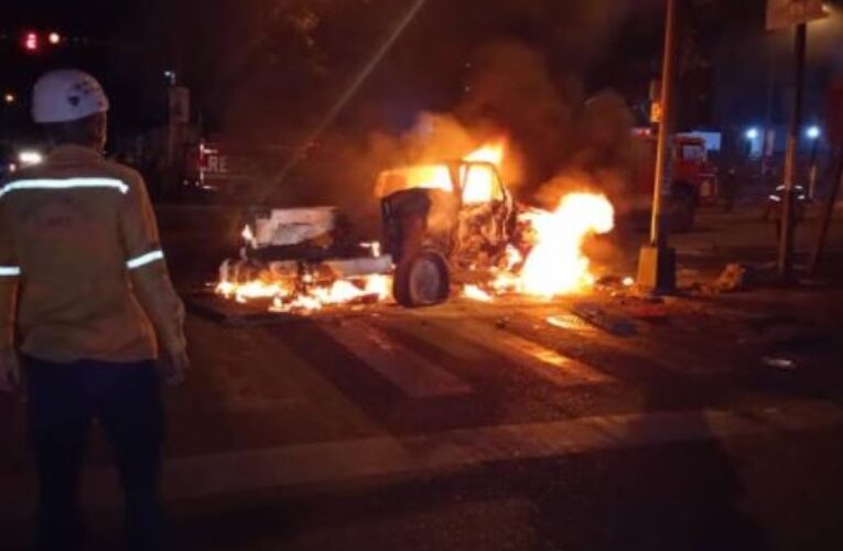 1 hombre calcinado y 2 heridos deja trágico accidente en Barquisimeto