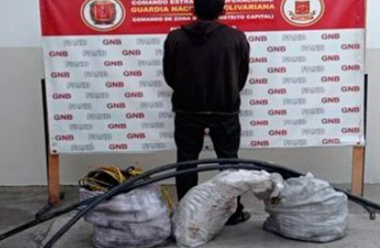 Preso por hurtar 108 kilos de fibra óptica del Metro de Caracas