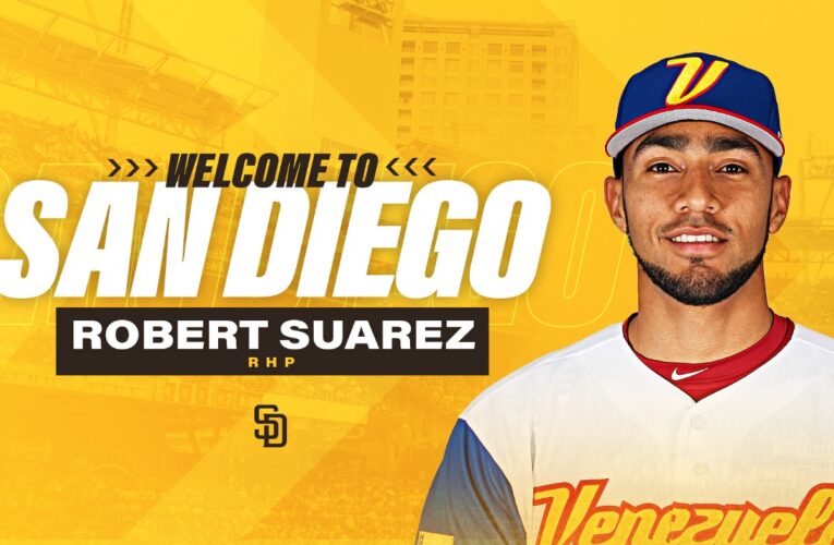 Robert Suárez firma por un año con los Padres de San Diego
