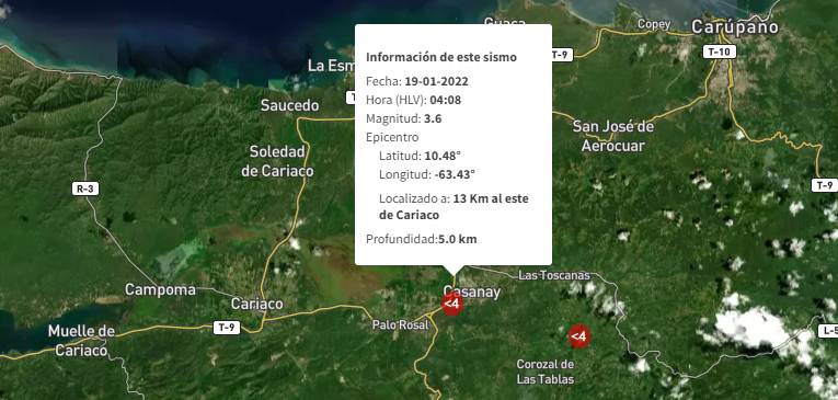 4 sismos sacudieron Sucre en las últimas horas