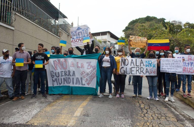 Protestaron en Caracas contra invasión a Ucrania