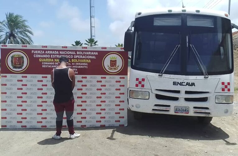 Intentó robar un bus del IAIM en Cúpira