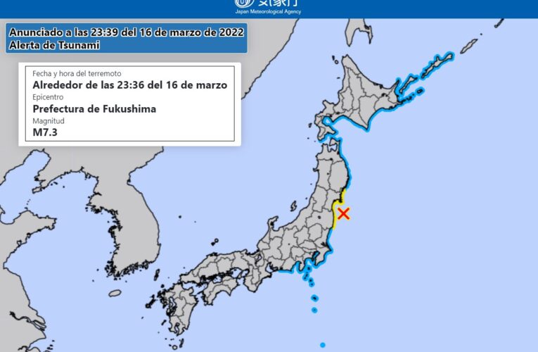 Alerta de tsunami en costas de Japón tras sismo de 7,3