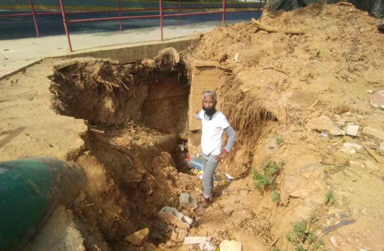 Piden tapar hueco que dejó Hidrocapital en la entrada de Barrio Aeropuerto