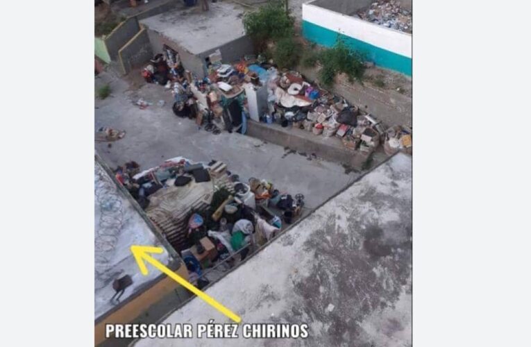 Personas en situación de calle se alojan detrás del preescolar Pérez Chirinos