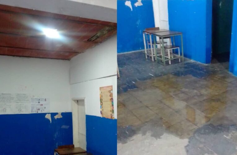 Lluvias inundaron la escuela de Mirabal