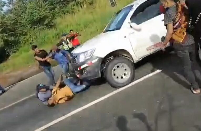 Conductor atropelló a manifestantes en Panamá