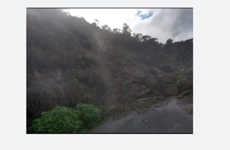 Deslizamiento de tierra obstaculiza vía principal de Puerto Cruz