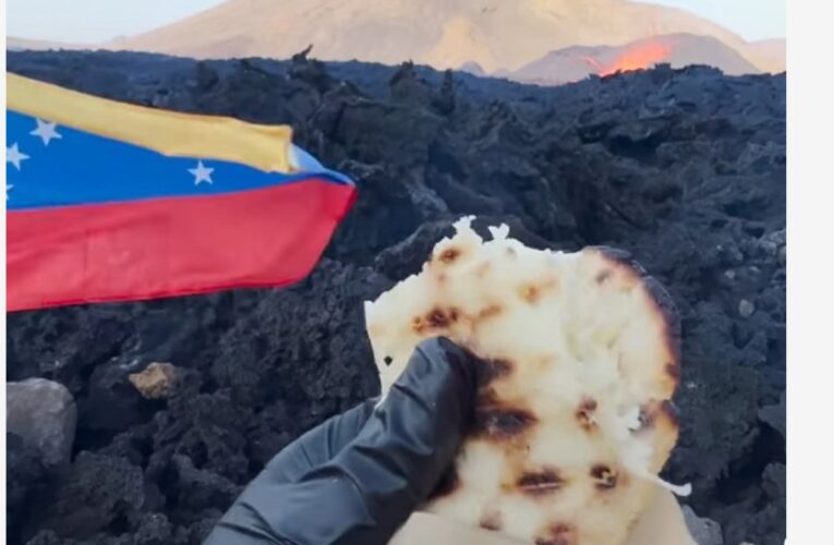 Venezolano cocinó arepas en volcán de Islandia