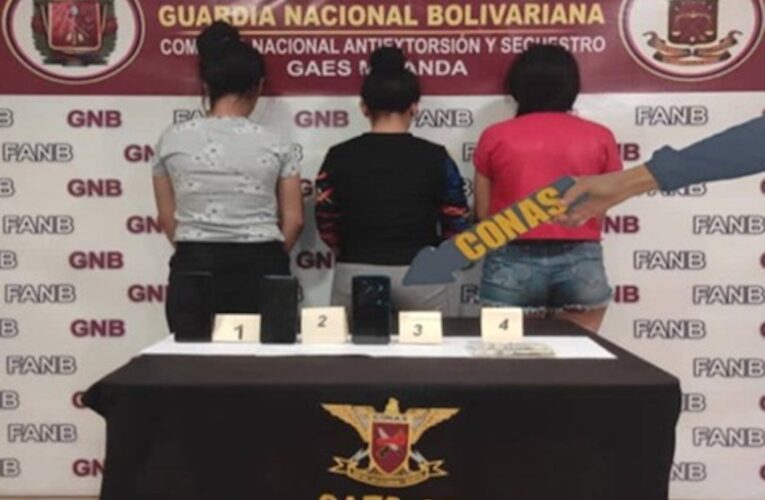 GNB capturó a trío de mujeres que cobraban vacuna en el Tuy