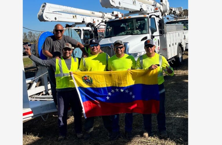 Migrantes venezolanos ayudan a recuperar servicio eléctrico en Florida