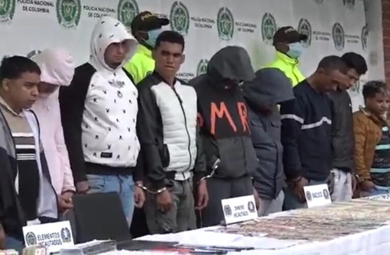 Capturan a 19 miembros del Tren de Aragua en Bogotá