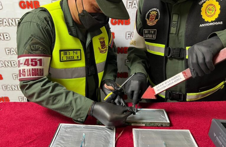 Un kilo 68 gramos de cocaína incautó la GNB en Maiquetía
