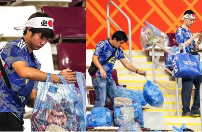 Japoneses limpian estadio después del partido y su ejemplo se viraliza