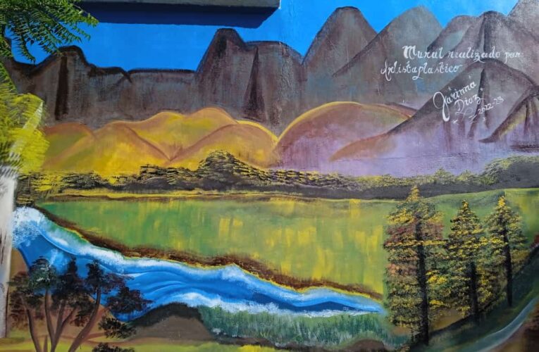 Jarinna Díaz recibe reconocimiento por mural en Colegio Madre Emilia