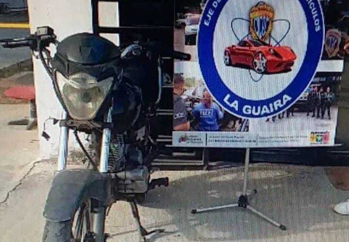 Cicpc recuperó moto hurtada en Playa Grande