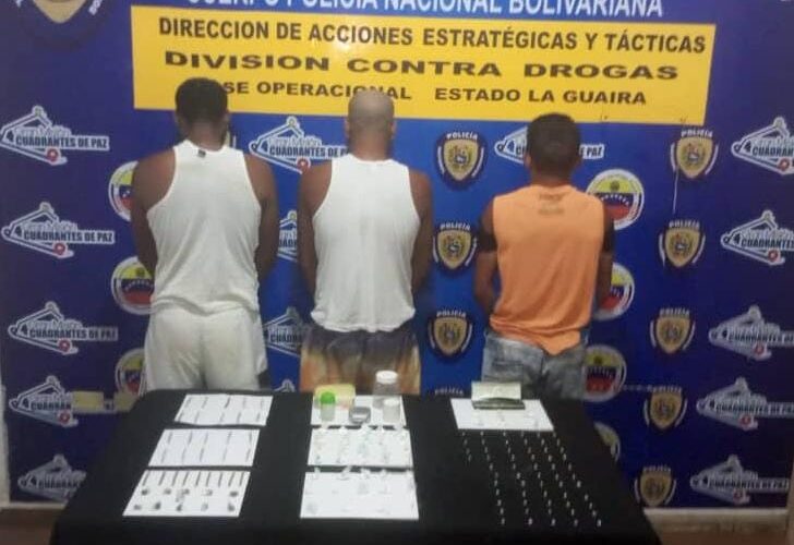 Contra Drogas La Guaira capturó a 3 miembros de la banda «El Javier y el Carlucho»