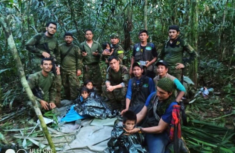 Localizan con vida a los 4 niños desaparecidos por más de un mes en selva colombiana