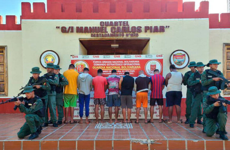 8 detenidos en flagrancia por ejercer minería ilegal en Bolívar