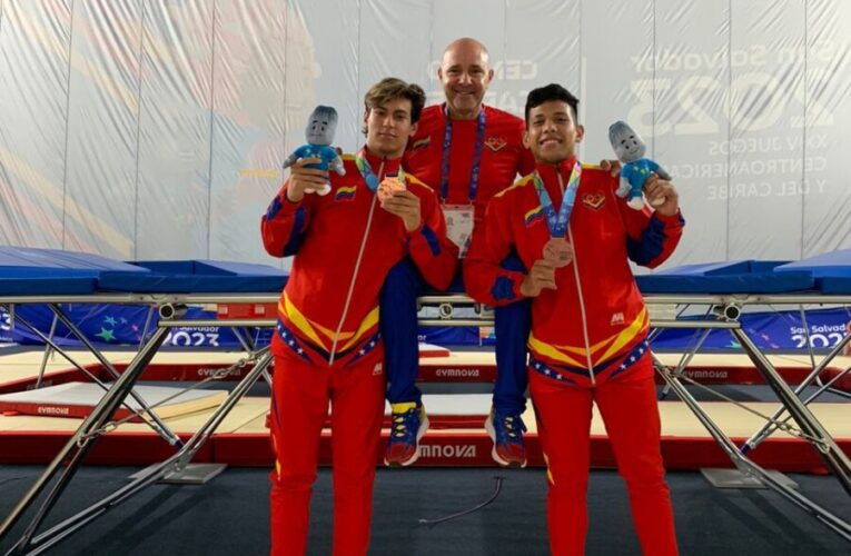 Trampolín gimnástico masculino con dos medallas en El Salvador